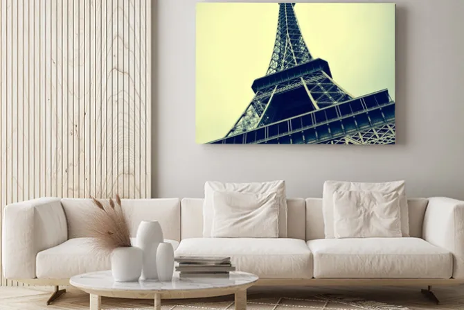 Obraz: Wieża eiffla w paryżu, francja z efektu retro