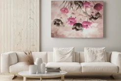 Obraz: Wiszące kolorowe kwiaty tulipanów