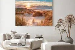 Obraz: Wydmy nad morzem o wschodzie słońca