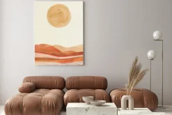 Obraz: Zachód słońca krajobraz w stylu boho