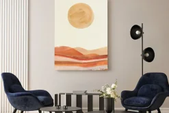 Obraz: Zachód słońca krajobraz w stylu boho