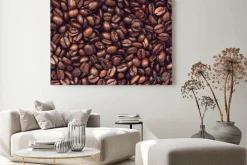 Obraz: Ziarna palonej kawy z bliska