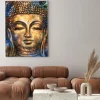 Obraz: Złoty budda z niebieskimi zdobieniami