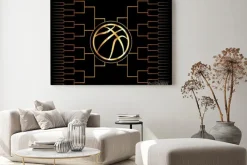 Obraz: Złoty ikona koszykówki i bracket