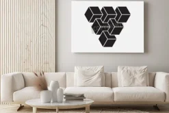 Obraz: Złudzenie optyczne, kostki, element geometryczny, ilustracji