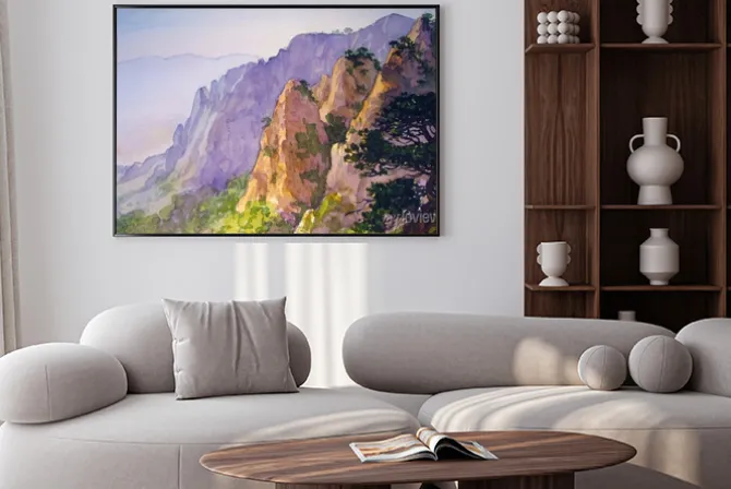 Plakat: Вершины гор.