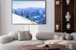 Plakat: A tourers narciarskie grupa przed traumkulisse allgäu alpy