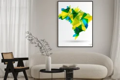 Plakat: Abstract brazil map