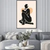 Plakat: Abstract female silhouette. graceful posing faceless lady. attractive