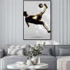 Plakat: Abstract soccer overhead kick