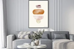 Plakat: Abstract watercolor background in a trendy minimalist style.