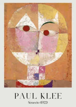 Plakat: Abstrakcja w stylu paul klee reprodukcja senecio