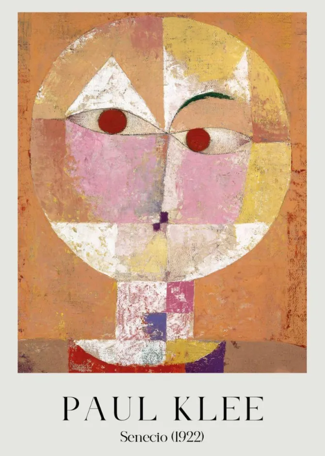 Plakat: Abstrakcja w stylu paul klee reprodukcja senecio