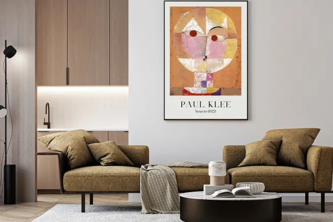 Plakat: Abstrakcja w stylu paul klee reprodukcja senecio