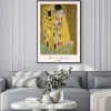 Plakat: Abstrakcja w stylu gustav klimt pocałunek zakochanych