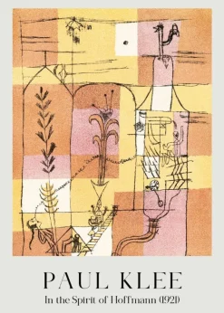 Plakat: Abstrakcja w stylu paul klee w duchu hoffmanna