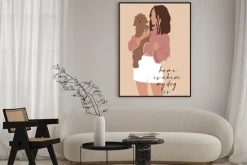 Plakat: Abstrakcyjna ilustracja z psem