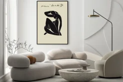 Plakat: Abstrakcyjna postać w stylu matisse