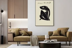 Plakat: Abstrakcyjna postać w stylu matisse