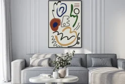 Plakat: Abstrakcyjne kolorowe elementy