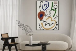 Plakat: Abstrakcyjne kolorowe elementy