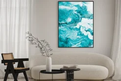Plakat: Abstrakcyjne tło w kolorze turkusowym