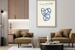 Plakat: Abstrakcyjne twarze w stylu matisse