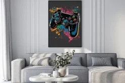 Plakat: Abstrakcyjny pad do gry kolorwa grafika