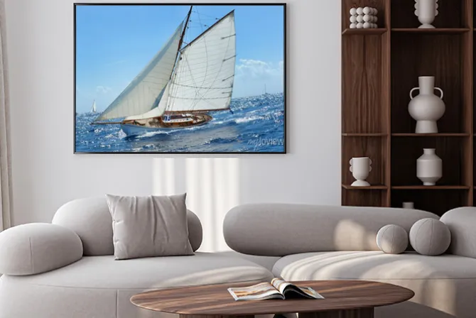 Plakat: Żaglówka płynąca po morzu