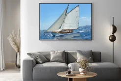 Plakat: Żaglówka płynąca po morzu