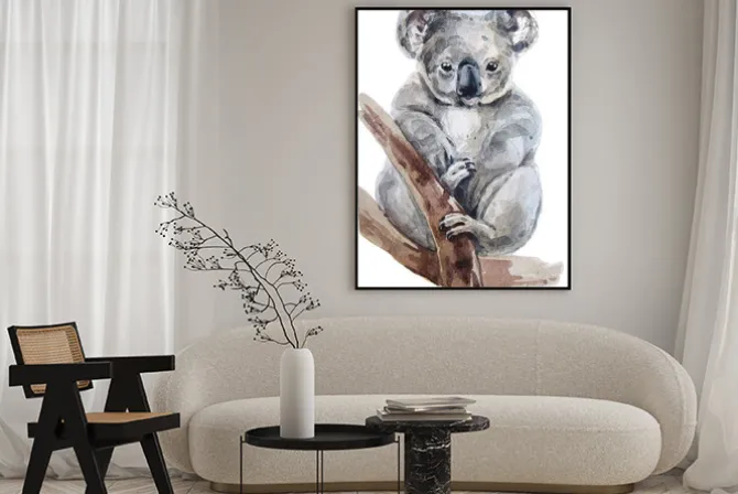 Plakat: Akwarela australijska koala na oddział
