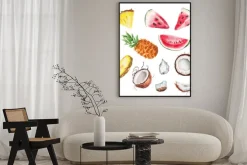 Plakat: Akwarela letnie owoce ustawić