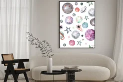 Plakat: Akwarelowe ciała niebieskie