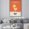 Plakat: Aperol pomarańczowy koktajl ilustracja