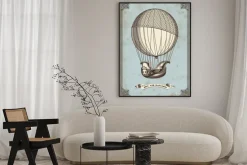 Plakat: Archiwalne karty z balonem