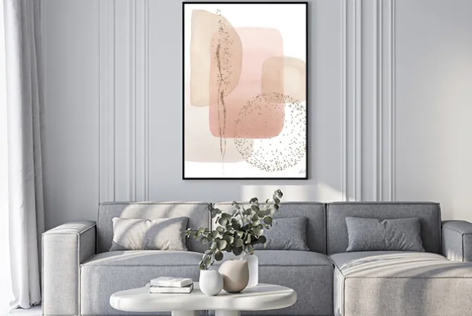 Plakat: Arrangements. blush, pink, ivory, beige watercolor illustration