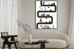 Plakat: Bajkowy wzór z drogą dla dzieci