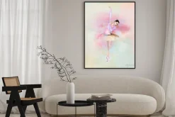 Plakat: Ballerina - portret akwarela