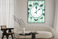 Plakat: Banner z zegarem i dań różnych