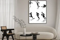 Plakat: Bardzo szczegółowe ilustracji wektorowych piłkarzy