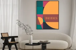Plakat: Bauhaus kolorowa abstrakcja ilustracja