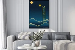 Plakat: Biznesowa pojęcie wektoru ilustracja zasięg out dla gwiazd