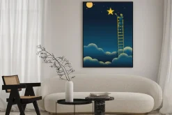 Plakat: Biznesowa pojęcie wektoru ilustracja zasięg out dla gwiazd