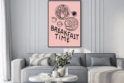 Plakat: Breakfast time ilustracja w nowoczesnym stylu