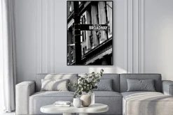 Plakat: Broadway tabliczka z nazwą ulicy w nowym jorku