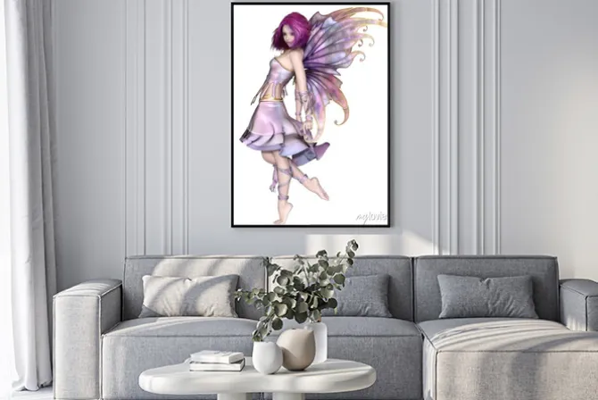 Plakat: Całkiem fioletowy fairy - ilustracji fantasy