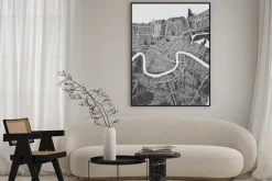 Plakat: City map new orleans, monochrome detailed plan, vector illustration