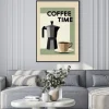 Plakat: Coffee time ilustracja z kawą
