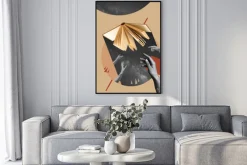 Plakat: Contemporary art collage, modern design. aesthetic of hands.