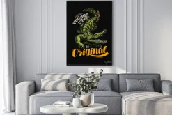 Plakat: Crocodile t-shirt design. vintage poster vector illustration
